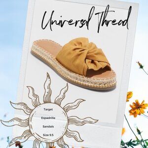 MUSTARD YELLOW 💛💛 Bow Espadrille Sandals size 9.5